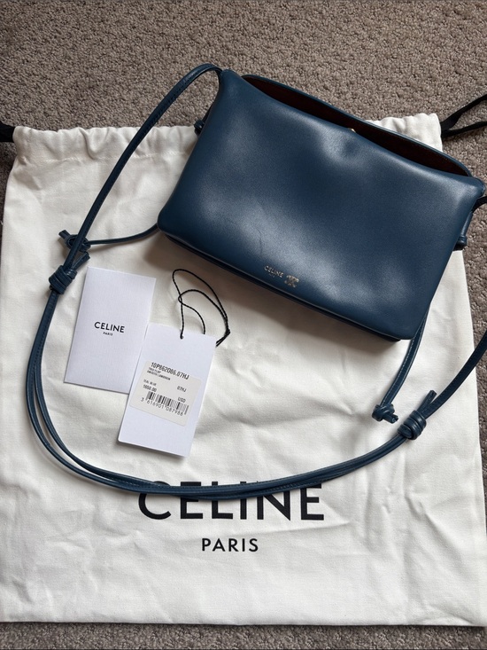 Celine Handbags - Celine Teal Trio Flap in smooth lambskin, mint condition!